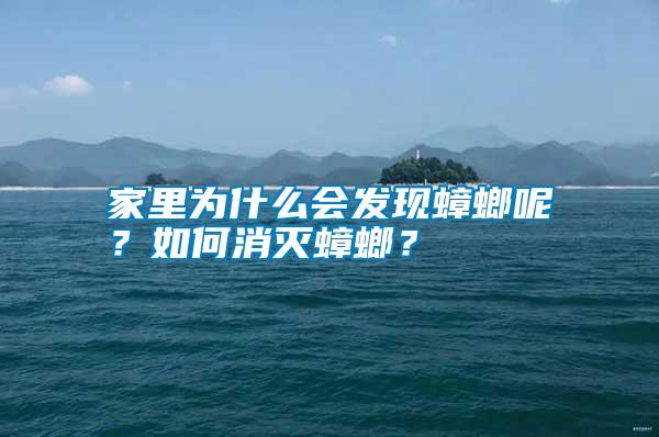家里為什么會發現蟑螂呢?如何消滅蟑螂?