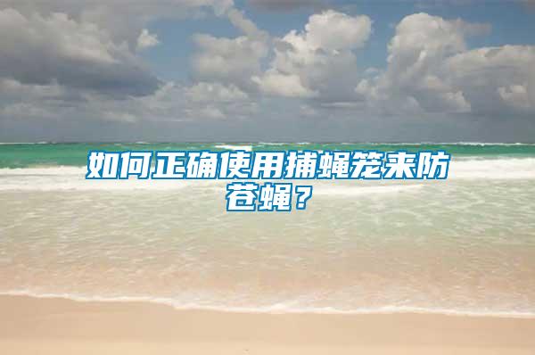 如何正確使用捕蠅籠來防蒼蠅?