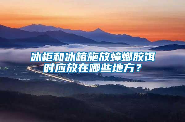 冰柜和冰箱施放蟑螂膠餌時應放在哪些地方？