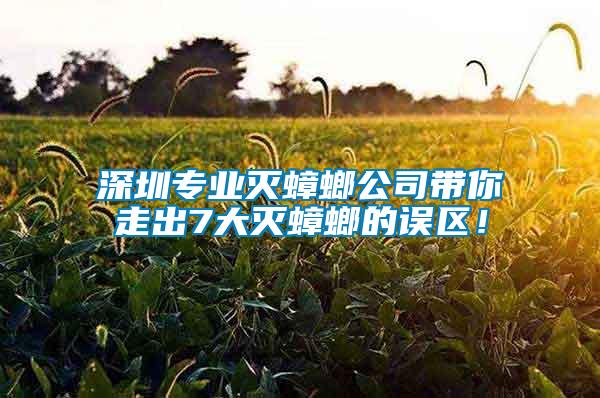 深圳專業(yè)滅蟑螂公司帶你走出7大滅蟑螂的誤區(qū)!