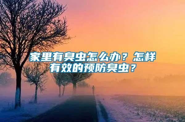 家里有臭蟲(chóng)怎么辦?怎樣有效的預(yù)防臭蟲(chóng)?