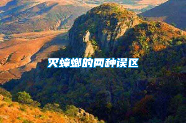 滅蟑螂的兩種誤區