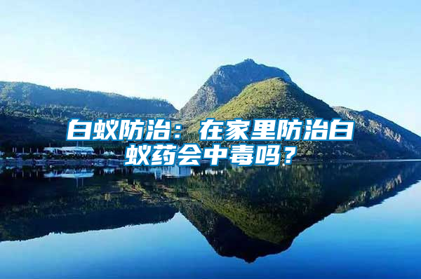 白蟻防治：在家里防治白蟻藥會中毒嗎？
